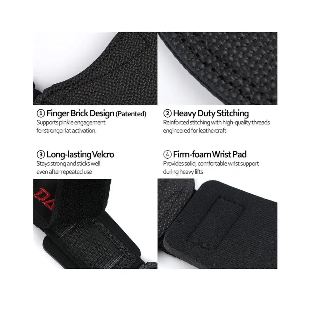 Premium Lifting Straps Wrist Weightlifting Horween® Football Leather Medium
